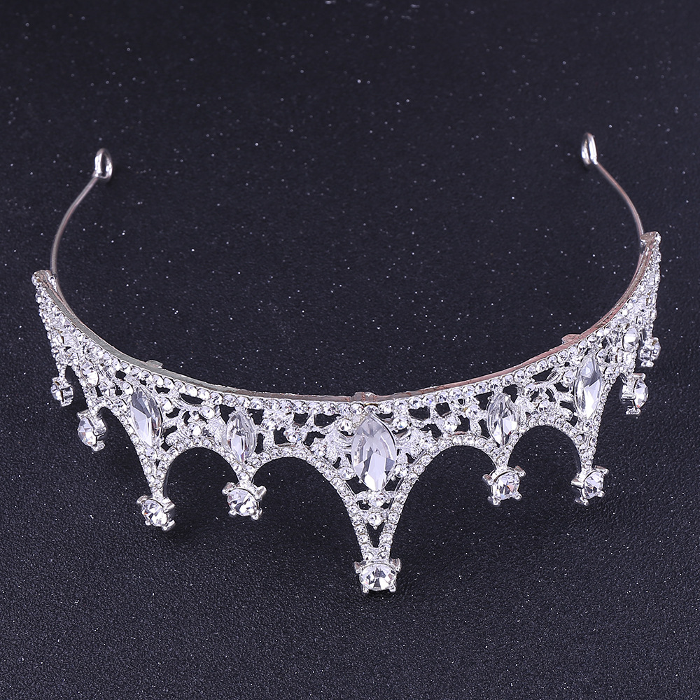 Fashion Geometric Alloy Inlay Rhinestones Crown 1 Piece display picture 5