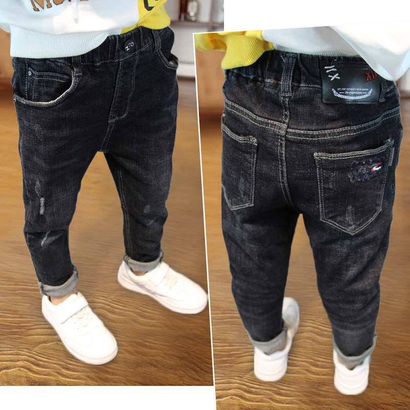 Boys' pants plus velvet one velvet 2021...