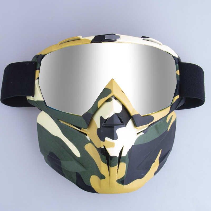 Maschera per moto fuoristrada, casco sportivo da esterno, occhiali, spugna a tre strati_voghion.com