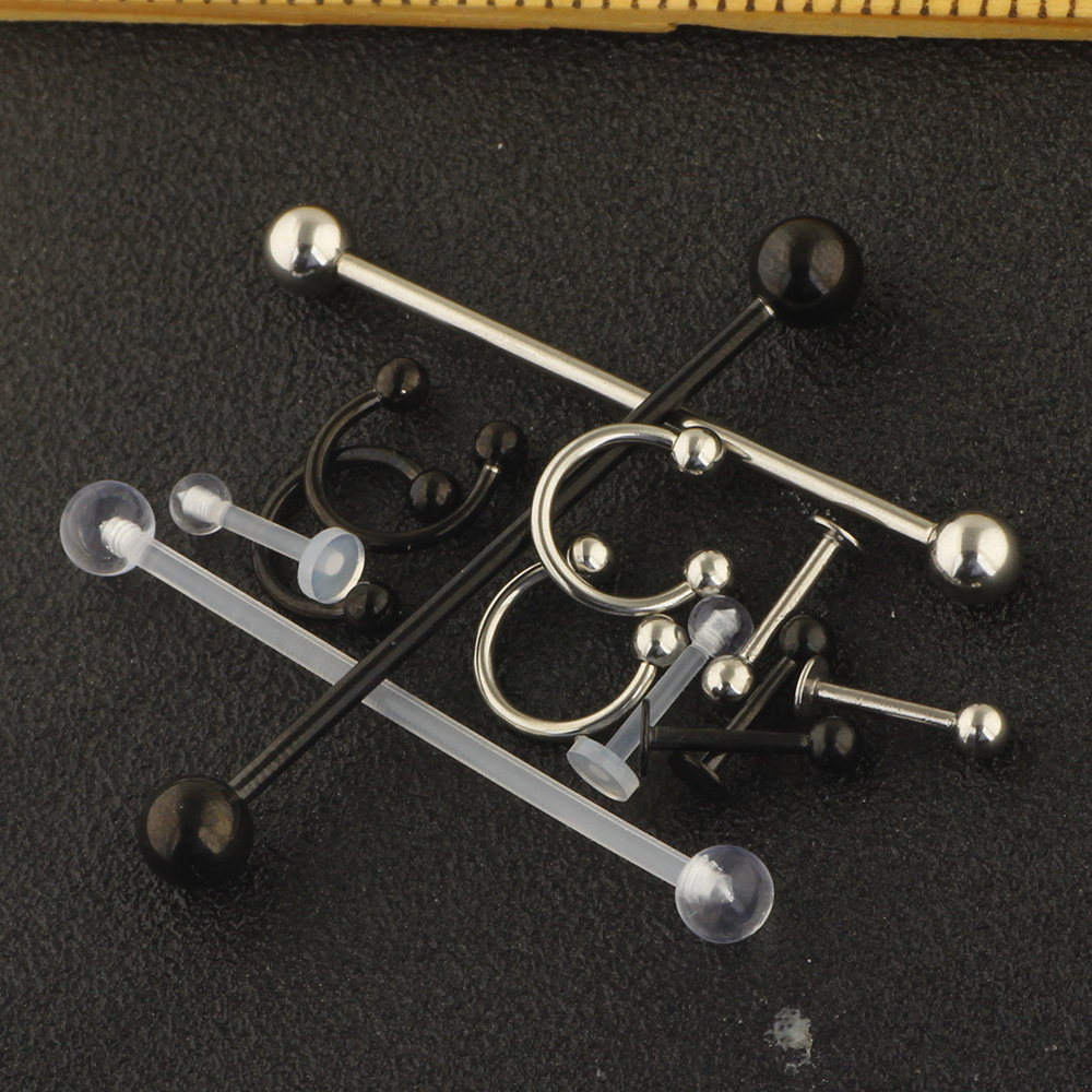 13 Pcs Body Piercing Jewelry Set Nose Ring Nose Stud Lip Ring Industrial Barbell Earrings Stainless Steel Rose Gold detail image 23