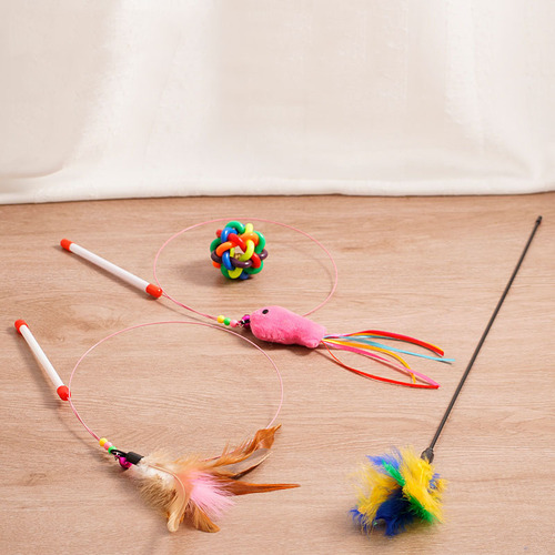 Cat Pet Toys, Wand with Feathers, Mouse, Interactive, Yo-Yo Ball, Cat Mint, Pet Supplies, Dropshipping One Piece