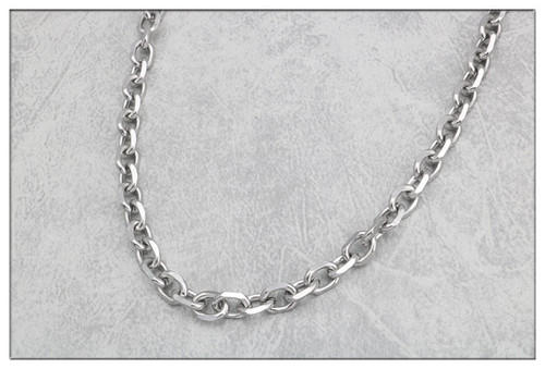 Stainless steel non-welded corner chain, thick large-scale corner O-shaped chain, cross chain, titanium steel necklace, clavicle chain, pendant chain