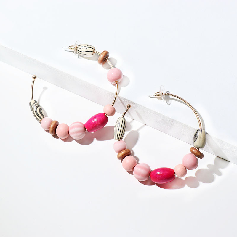 Colorful Wooden Ear Studs