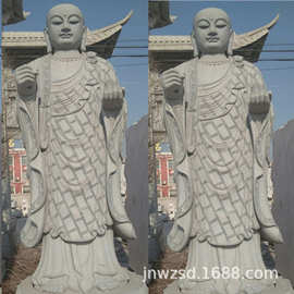 大型石制人物雕像图片大全 寺庙花岗岩佛像石雕制造厂