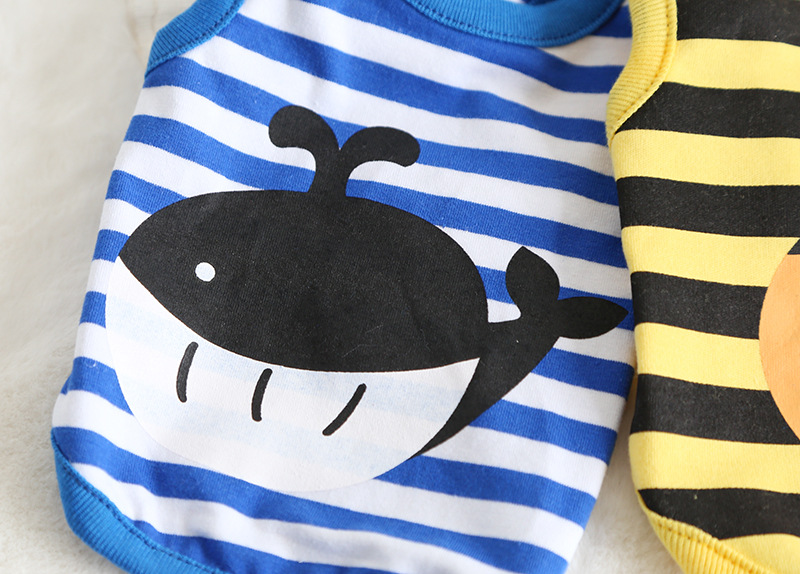 蜜蜂鲸鱼条纹背心