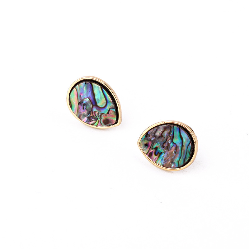 New Simple Earrings Water Drop Round Stud Earrings display picture 2