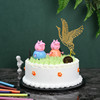 Chinese Windsai Crane Cake Respuent Golden Acrylic Cake Inserting Flag Three -piece Dessert Dessert Decoration