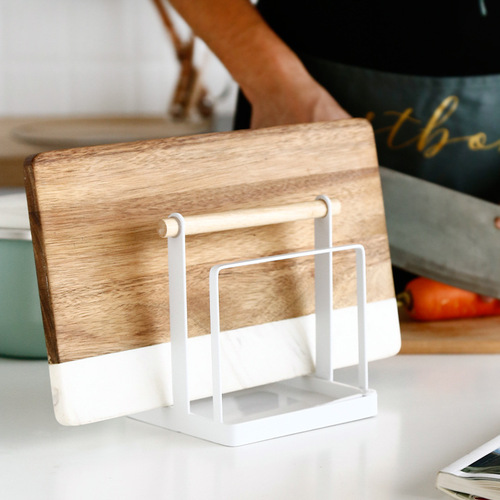 Factory direct sales Japanese-style iron cutting board rack household small kitchen tidying knife board cutting board drain storage rack