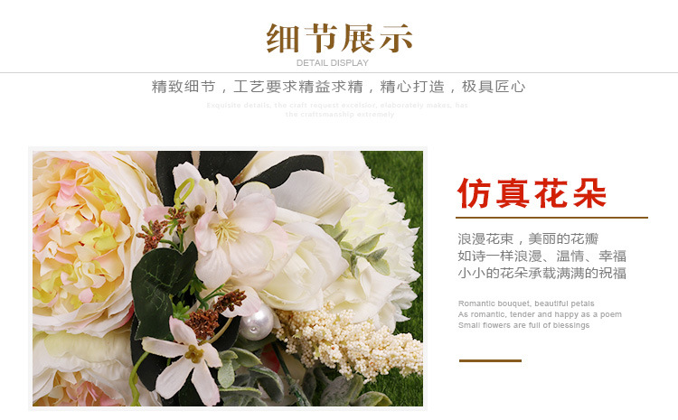 European and American creative wedding bouquets in outdoor style, realistic wedding bouquets for brides, wholesale of wedding supplies detail image 5