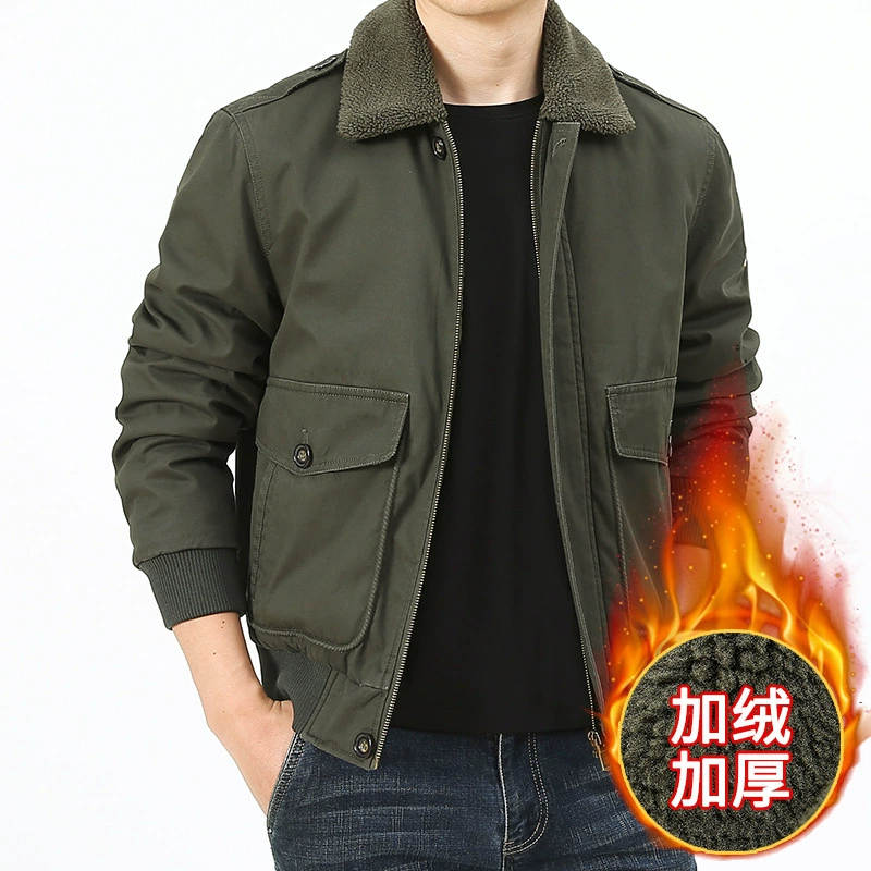 Новинка 2019, мужское утолщенное пальто на флисовой подкладке, зимняя мужская куртка, молодежное пальто из овечьей шерсти, цельное пальто, доставка