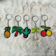 韓國INS水果款椰子樹仙人掌菠蘿櫻桃亞克力學生書包鑰匙扣小掛件