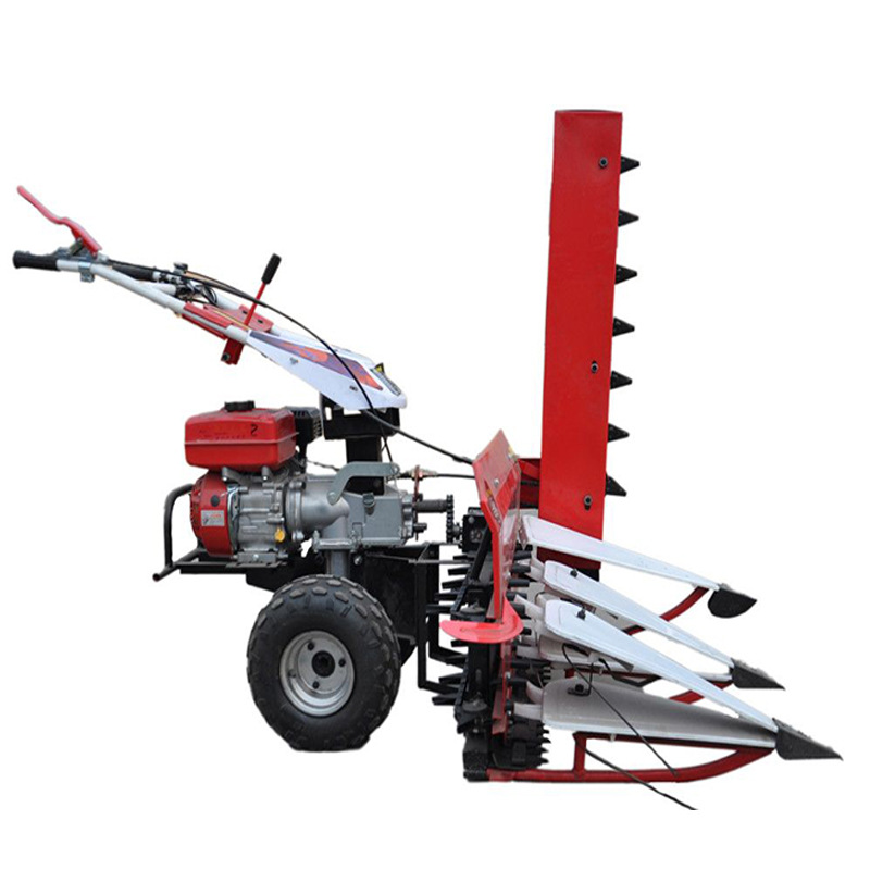 小型手推汽油机收割机 自走式割晒机 小型拖拉机前置收个台供应