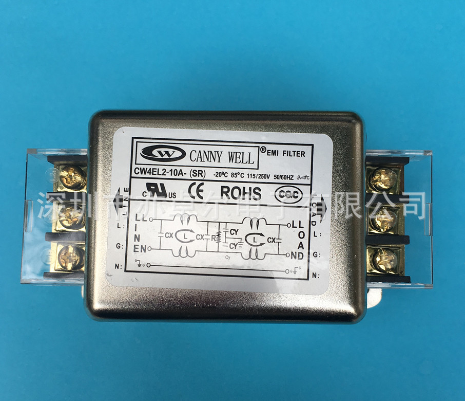 台湾CANNYWELL EMI双极电源滤波器CW4EL2-10A-(SR)端子台式滤波器