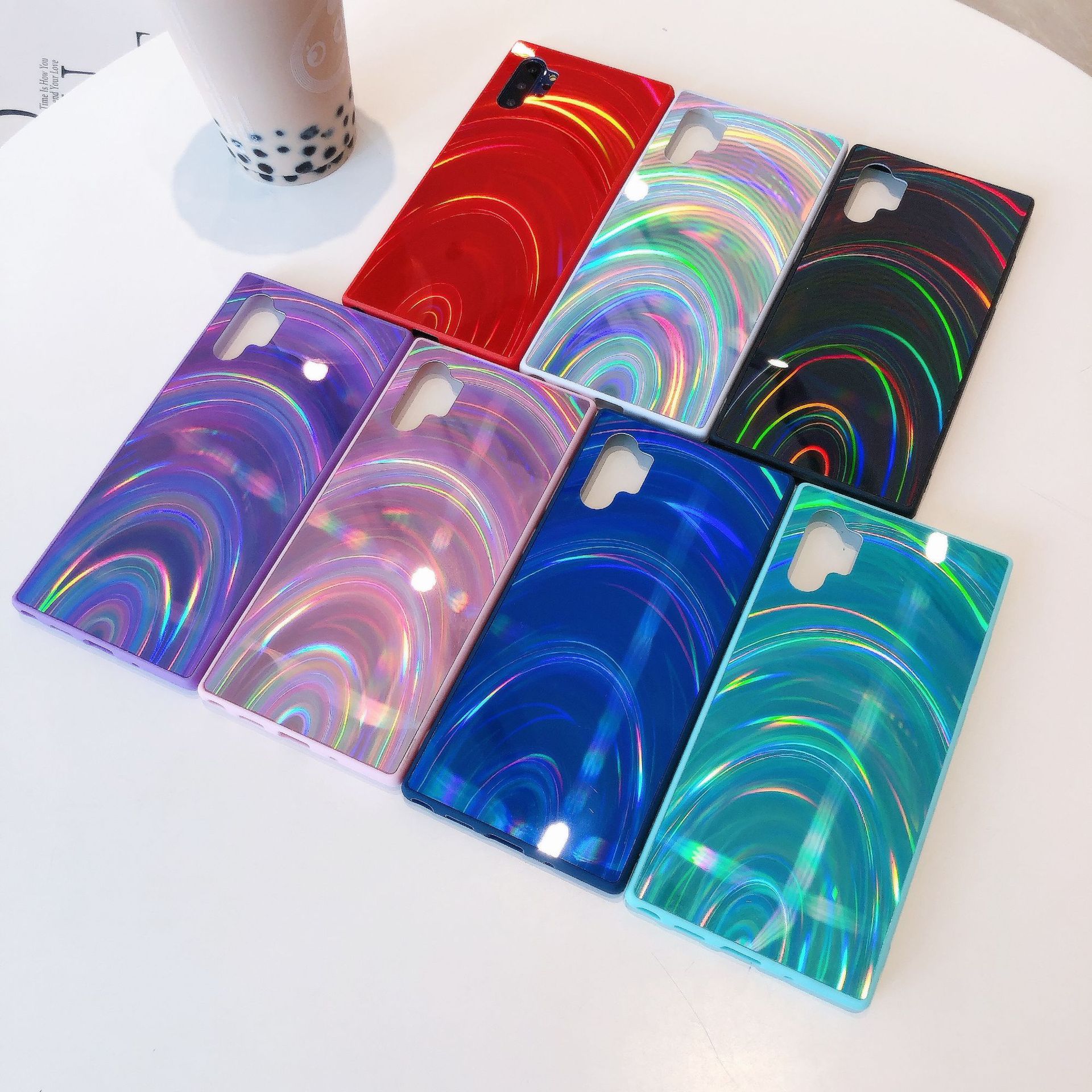 Clear Rainbow Jelly Phone Case For Samsung S23u And Iphone 14 Pro Max_voghion.com