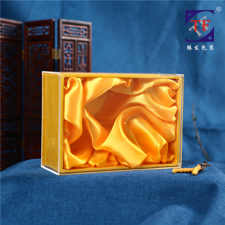 亚克力塑料上盖纸盒虫草燕窝西洋参花旗参海参铁皮枫斗保健品盒