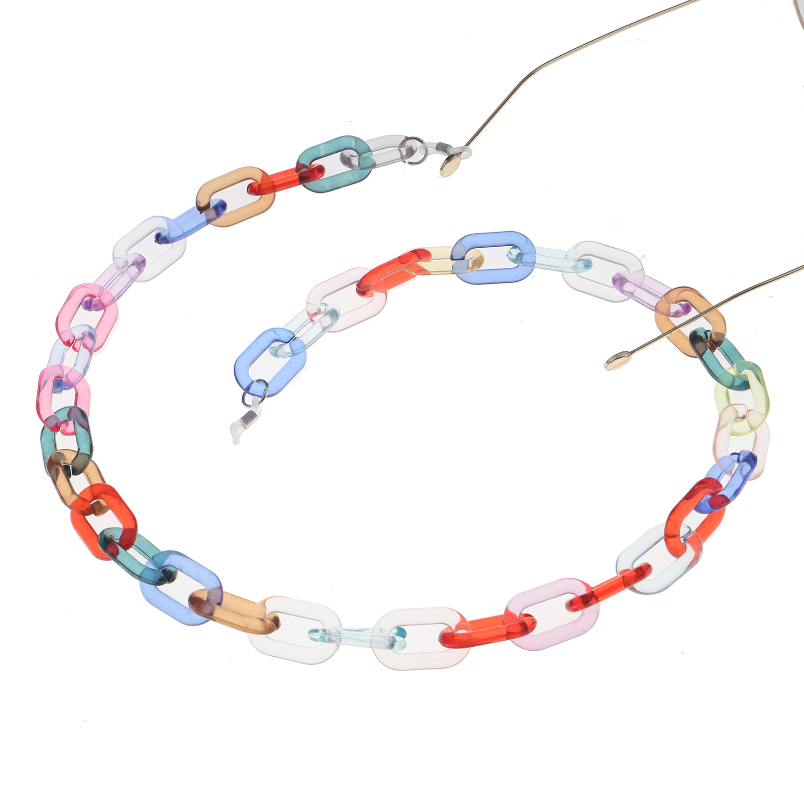 Simple Transparent Color Acrylic Glasses Chain display picture 3