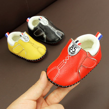 婴儿棉鞋防滑软底学步鞋女宝宝冬款0-1岁婴儿保暖鞋加绒真皮男童2