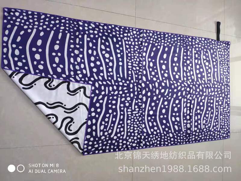 Microfiber Double-sided Velvet Double-sided Printing Quick-drying Bath Towel Travel Beach Towel Household Absorbent Beach Towel