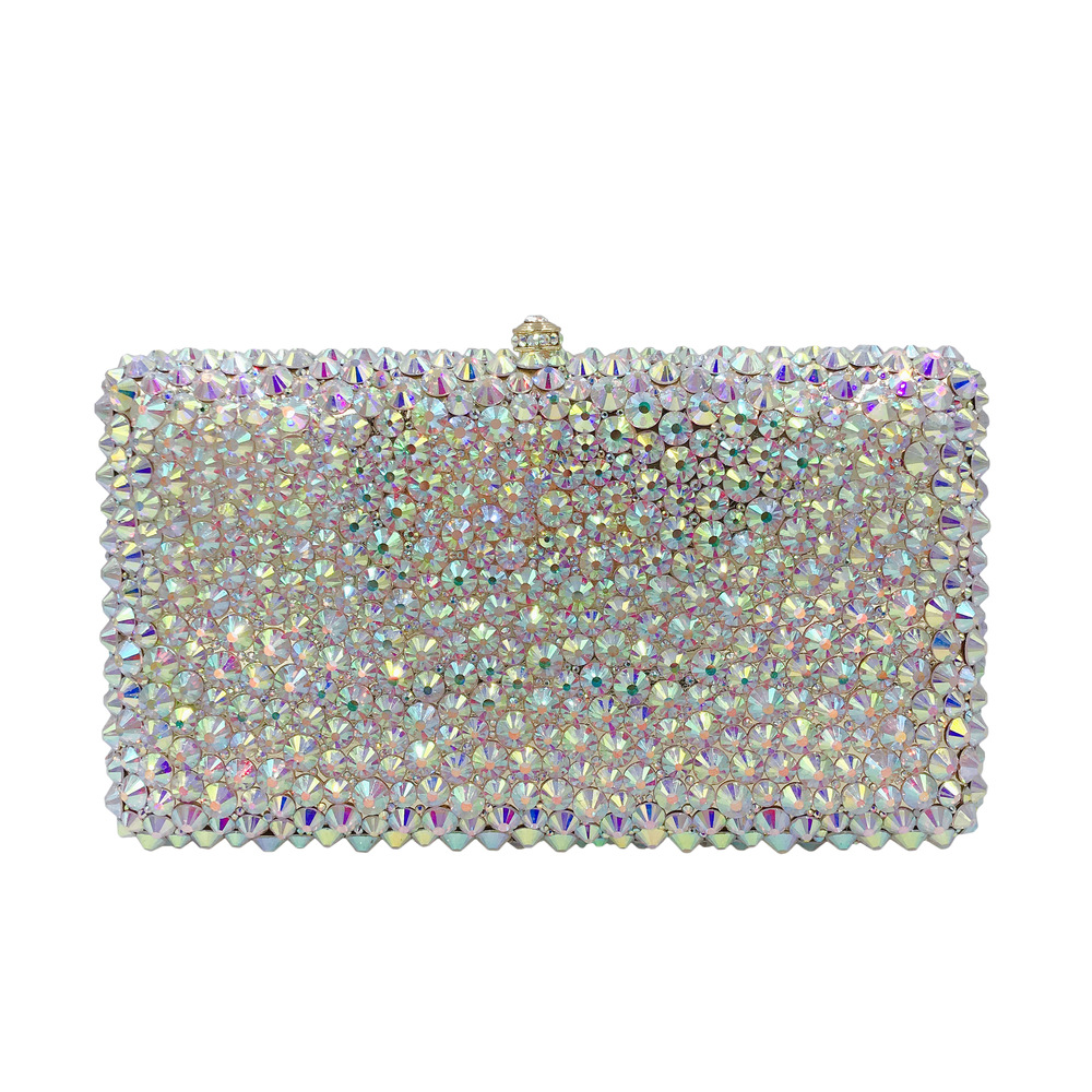 * BL127 bolsas de diamante incrustadas a mano bolsas de cena de cristal damas caja dura cuadrada bolsas de mano bolsas de cadena de fibra