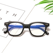 新款復古米釘平光鏡女士 小紅書網紅潮流方框眼鏡架配近視眼鏡框