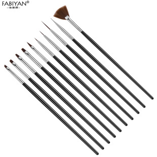 10-Piece Set of Painting Pens, Nail Art Pens, Makeup Set, Line Drawing Pens, Nail Art Tools, Makeup Brushes, Carving Pens, Handmade Beauty Tools