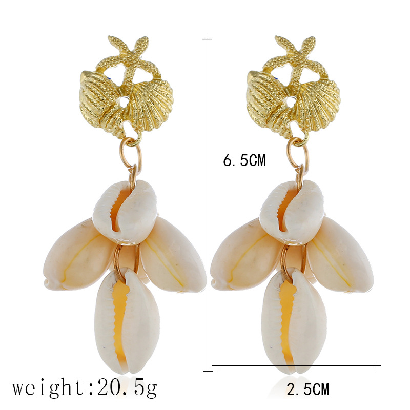 New Creative Shell Alloy Pendant Earrings display picture 1