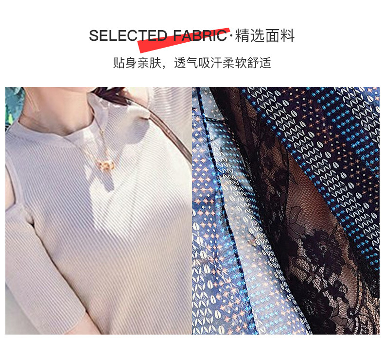 Costume femme en Tricot + mousseline - Ref 3333919 Image 8