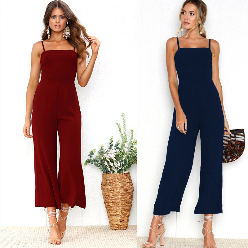 Women's Daily Streetwear Solid Color Calf-length Zipper Patchwork Jumpsuits display picture 4