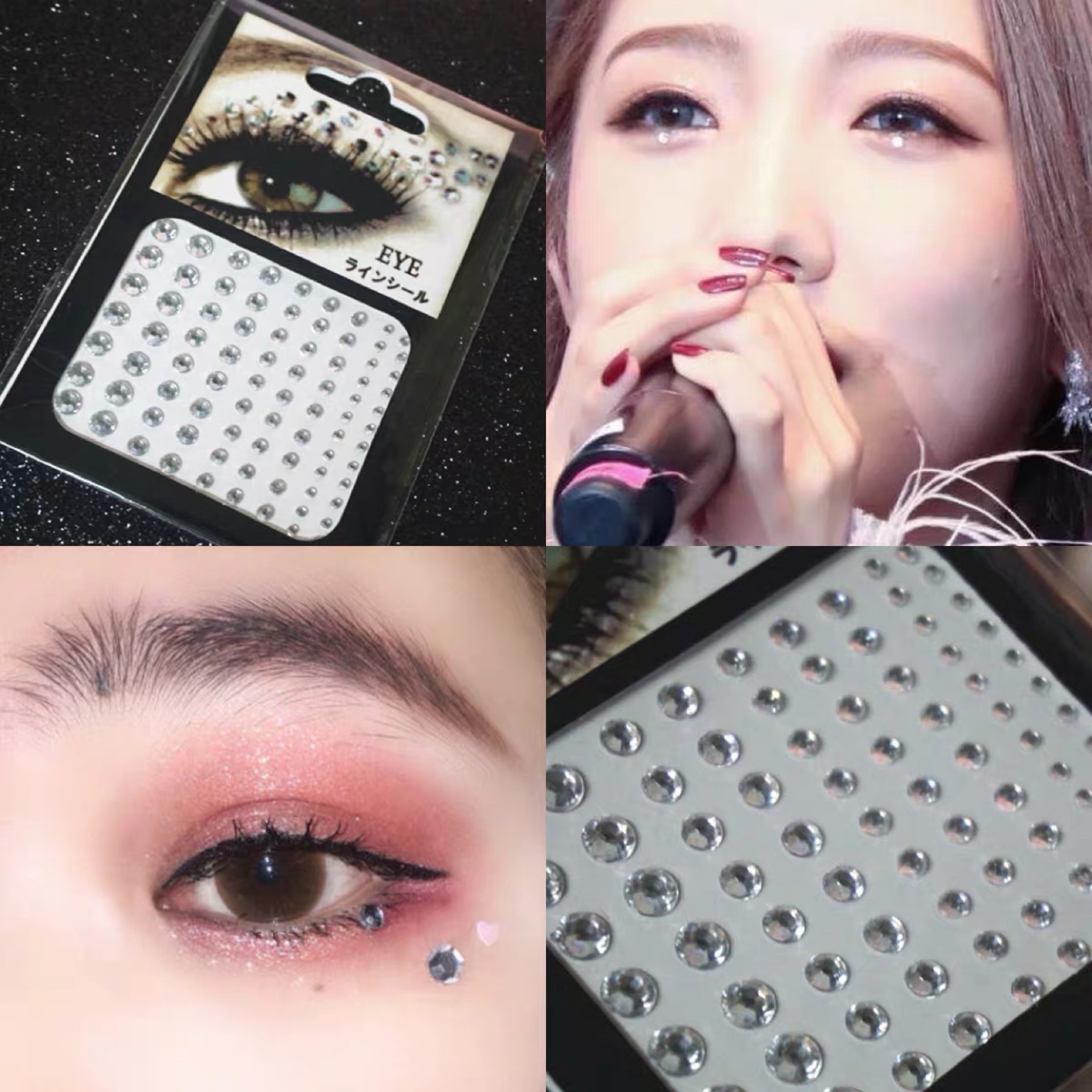 Fashion Shiny Rhinestone Acrylic Stage Makeup Eye Face Sticker display picture 3