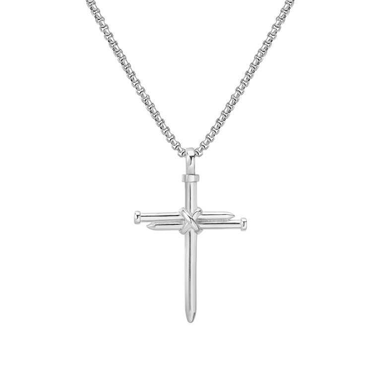 DIY Jewelry Accessories Classification 1 Piece 35*47mm 304 Stainless Steel 18K Gold Plated Cross Polished Pendant