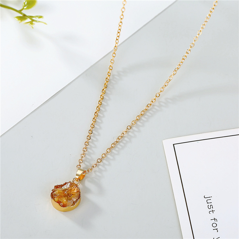 Wholesale Jewelry Fashion Round Alloy Pendant Necklace display picture 1