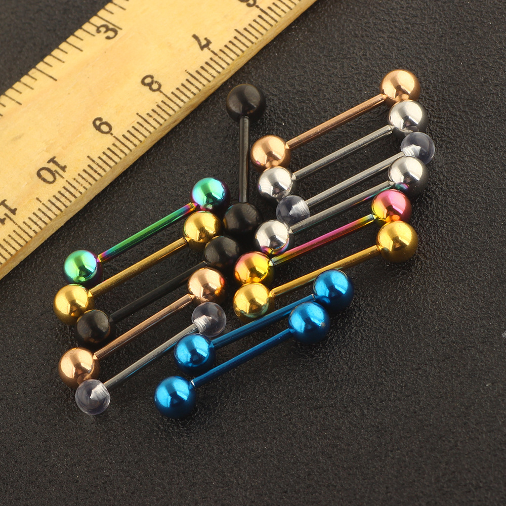 14Pcs Nipple Rings Tongue Rings Piercing Set Stainless Steel Body Jewelry Kit detail image 10