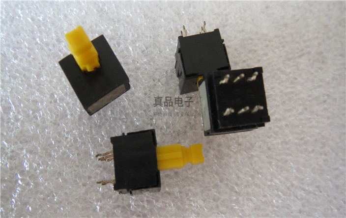 ALPS进口日本自锁开关双排6脚立式斜柄液晶电视按键带锁电源开关