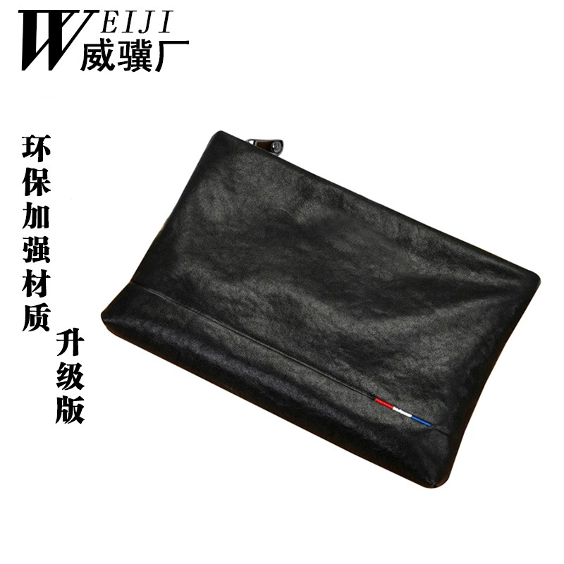 Leather small clutch bag, genuine leather, custom-made, cowhide