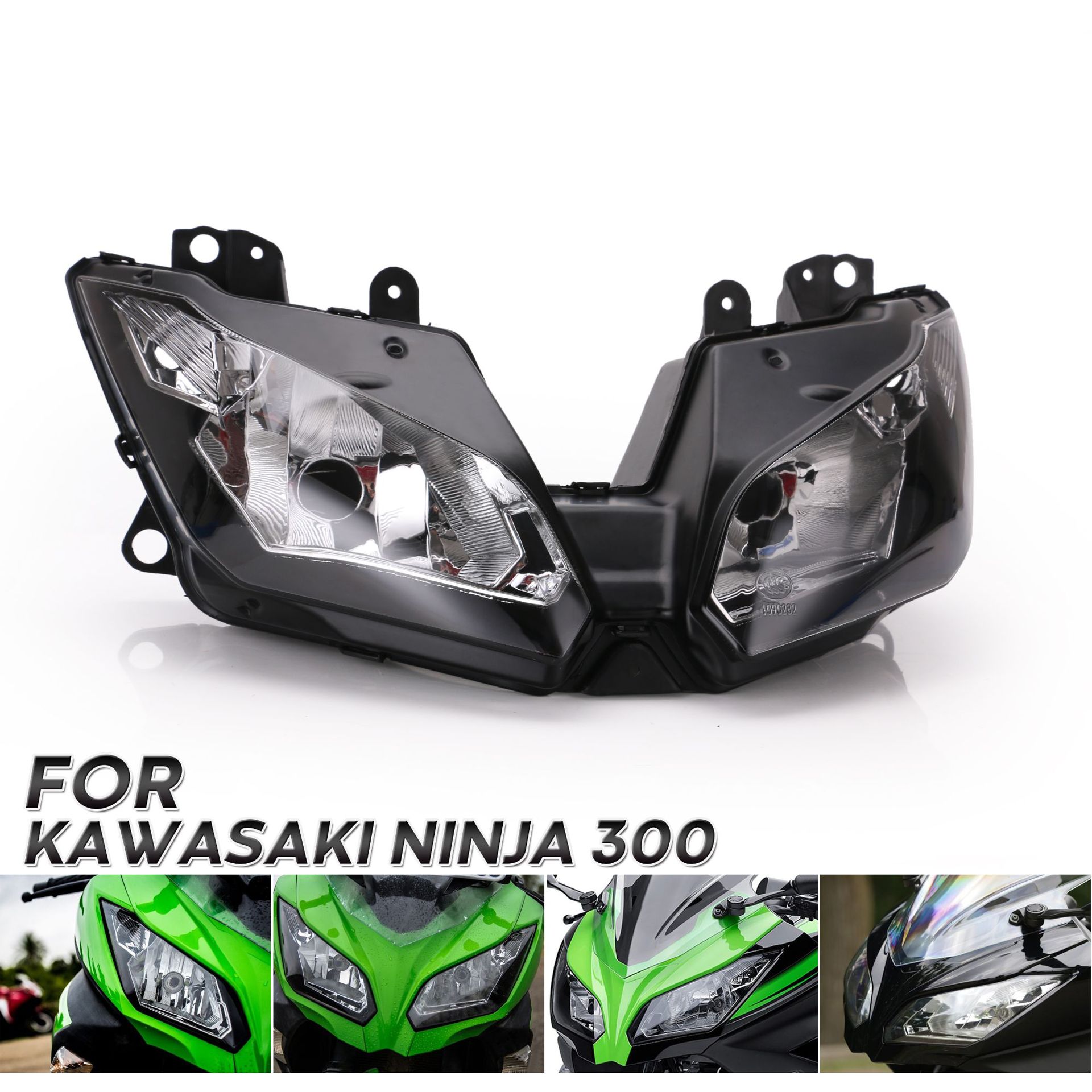 跨境摩托改装配件前大头灯蒙太奇适用于 川崎忍者300 EX300 13-15