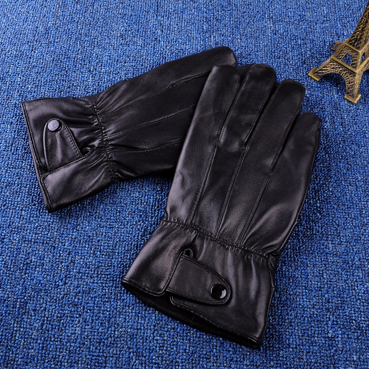 Men's winter warm travel gloves sheepskin