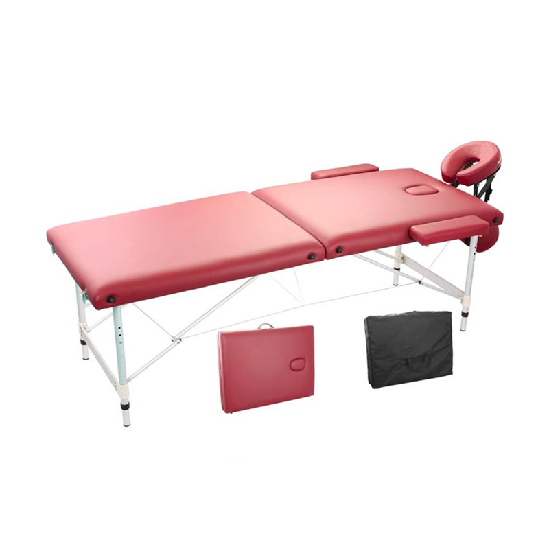 Cama de belleza plegable con estructura de aluminio, portátil