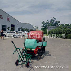 柳州甘蔗秆青储包膜机    玉米秸秆粉碎青储包膜机图片