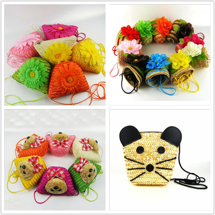 originality lovely Small flowers Satchel Straw bag Stall Night market tourist area Bag festival Wholesale gift