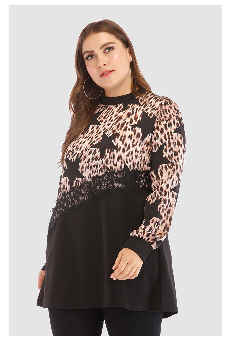 camiseta con estampado de leopardo y temperamento de primavera NSJR22612