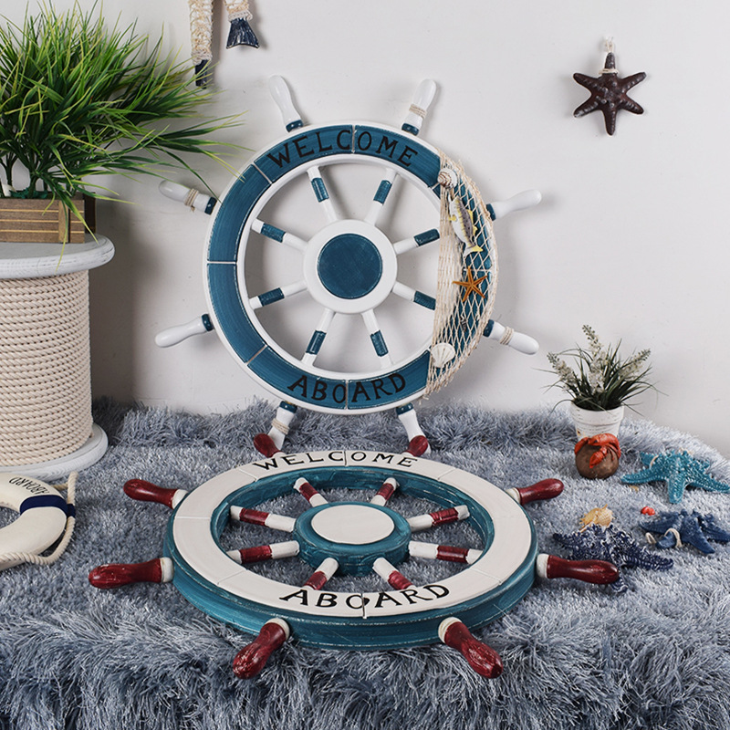 Pirate ship steering wheel rudder 62CM retro helmsman decoration…