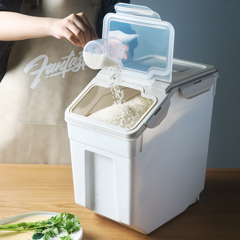 Rice bucket sealed and moisture-proof 20 catties flour bucket rice flour storage tank home kitchen storage rice storage box