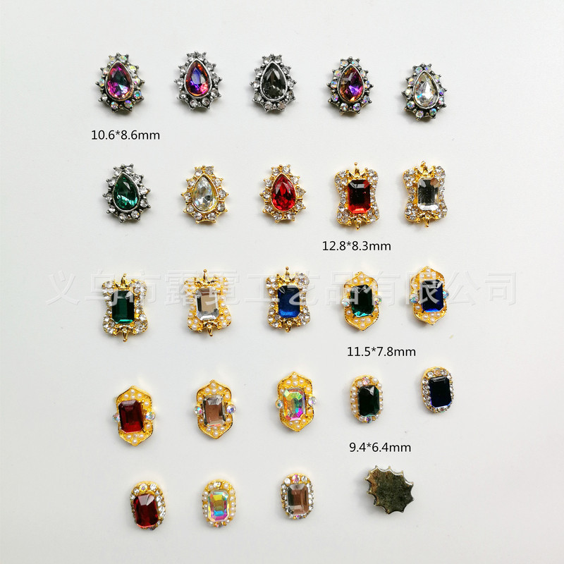 Nail alloy jewelry accessories Retro Japanese and Korean new nail jewelry patch nail crystal jewelry jewelry
