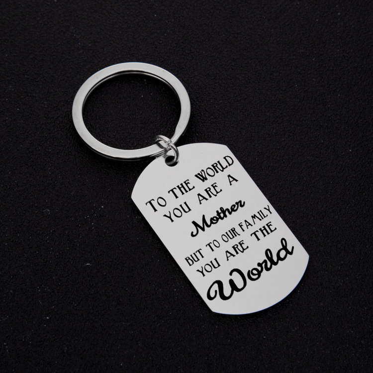 Father And Mother's Day Gift Stainless Steel Keychain display picture 5