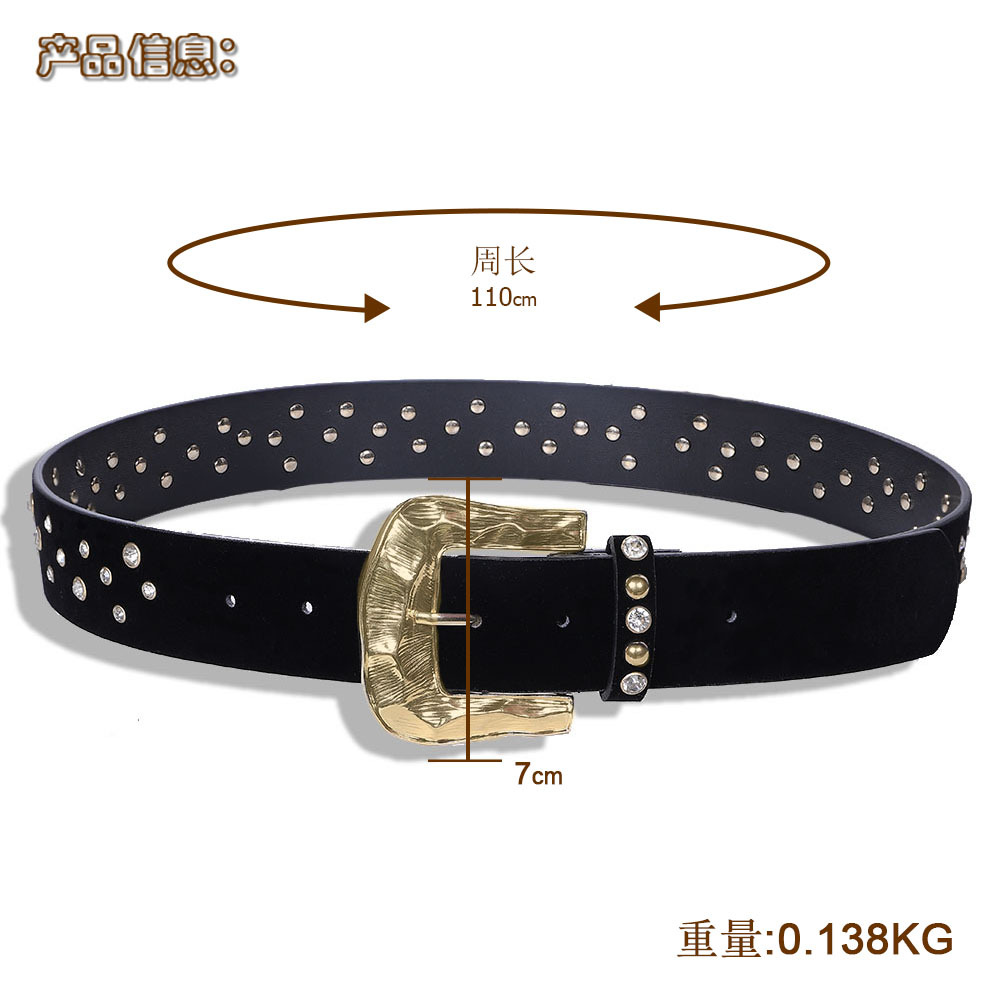 Alloy Flannel Belt Fashion Versatile Belt Simple Clothing Accessories display picture 1