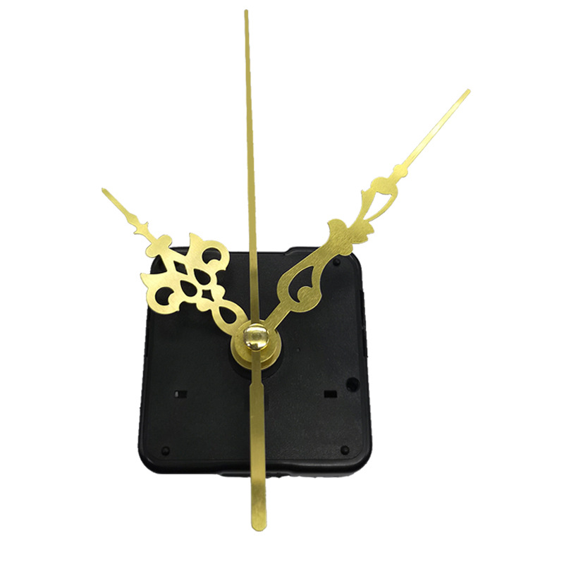 跨境热销静音挂钟机芯工艺DIY时钟芯配件十字绣装裱钟表芯金色针