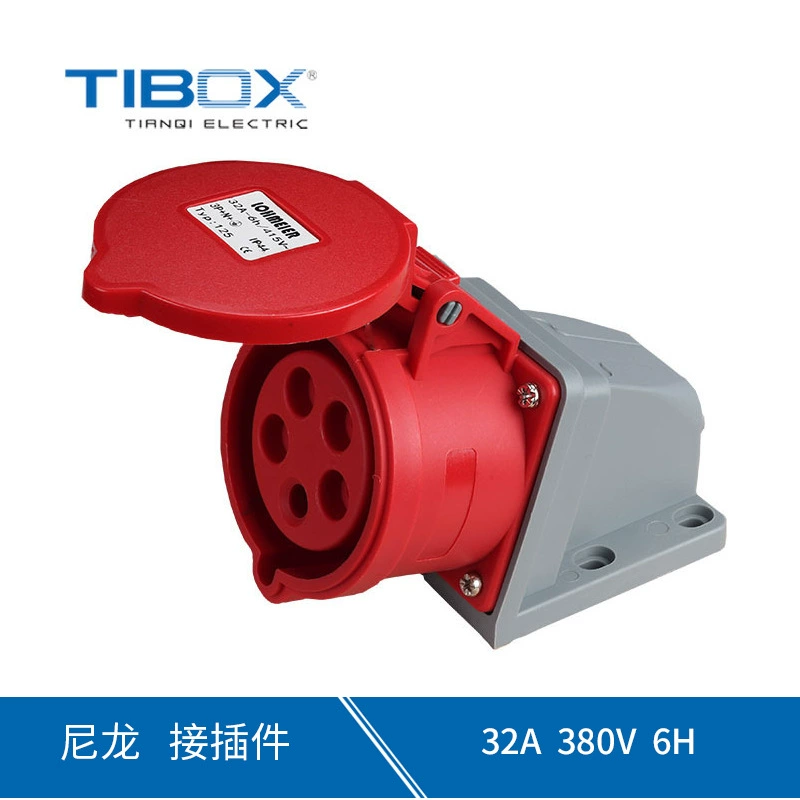 В наличии оптом 32A380V 5-жильный трехфазный пятипроводной пятиполюсный открытый Промышленный разъем авиационный водонепроницаемый разъем
