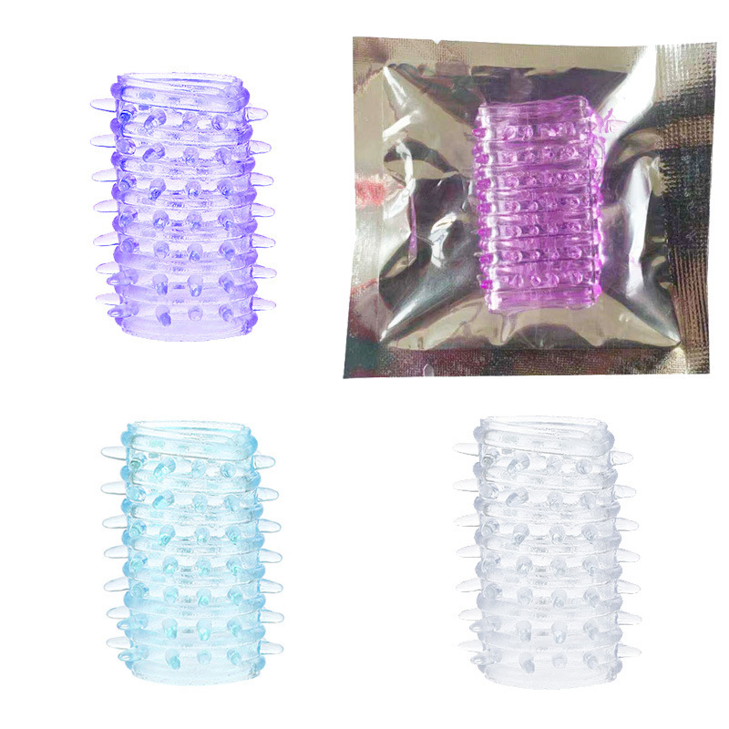Fun finger set Caterpillar soft glue crystal collar lock ring buckle set with barbed sex products wholesale 12 Dragon Balls