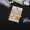 South Korean brand goods, metal hairgrip from pearl, set, hairpins, cute hair accessory, 3 piece set, wholesale