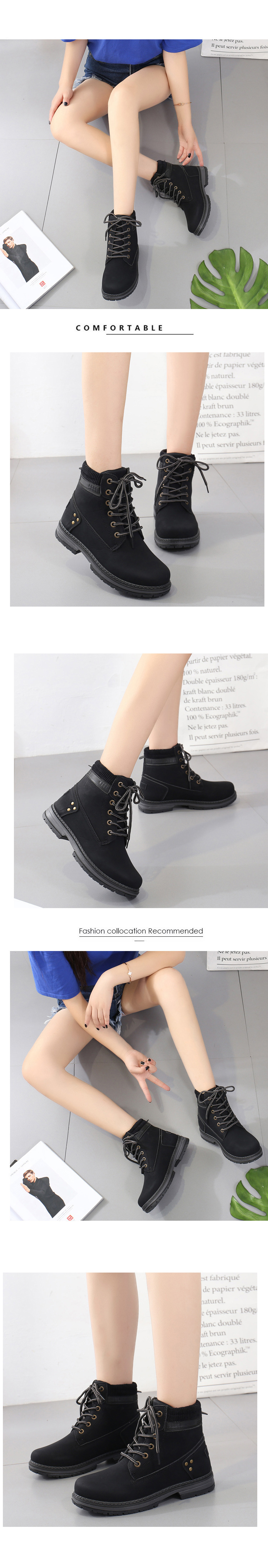 Women's Streetwear Solid Color Round Toe Martin Boots display picture 3